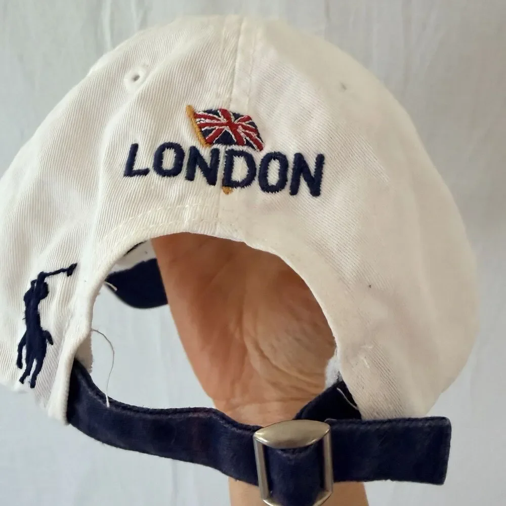 Polo Ralph Lauren Boys USA Olympic Team London 2012 White Cotton Cap Hat Sz 4-7